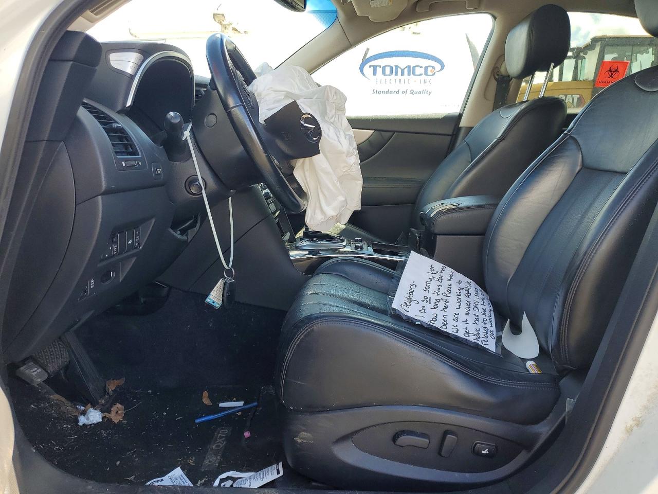 2015 Infiniti Qx70 Base Белый vin: JN8CS1MW6FM482264