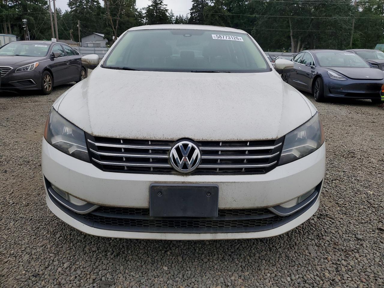 2014 Volkswagen Passat Sel White vin: 1VWCN7A3XEC013387