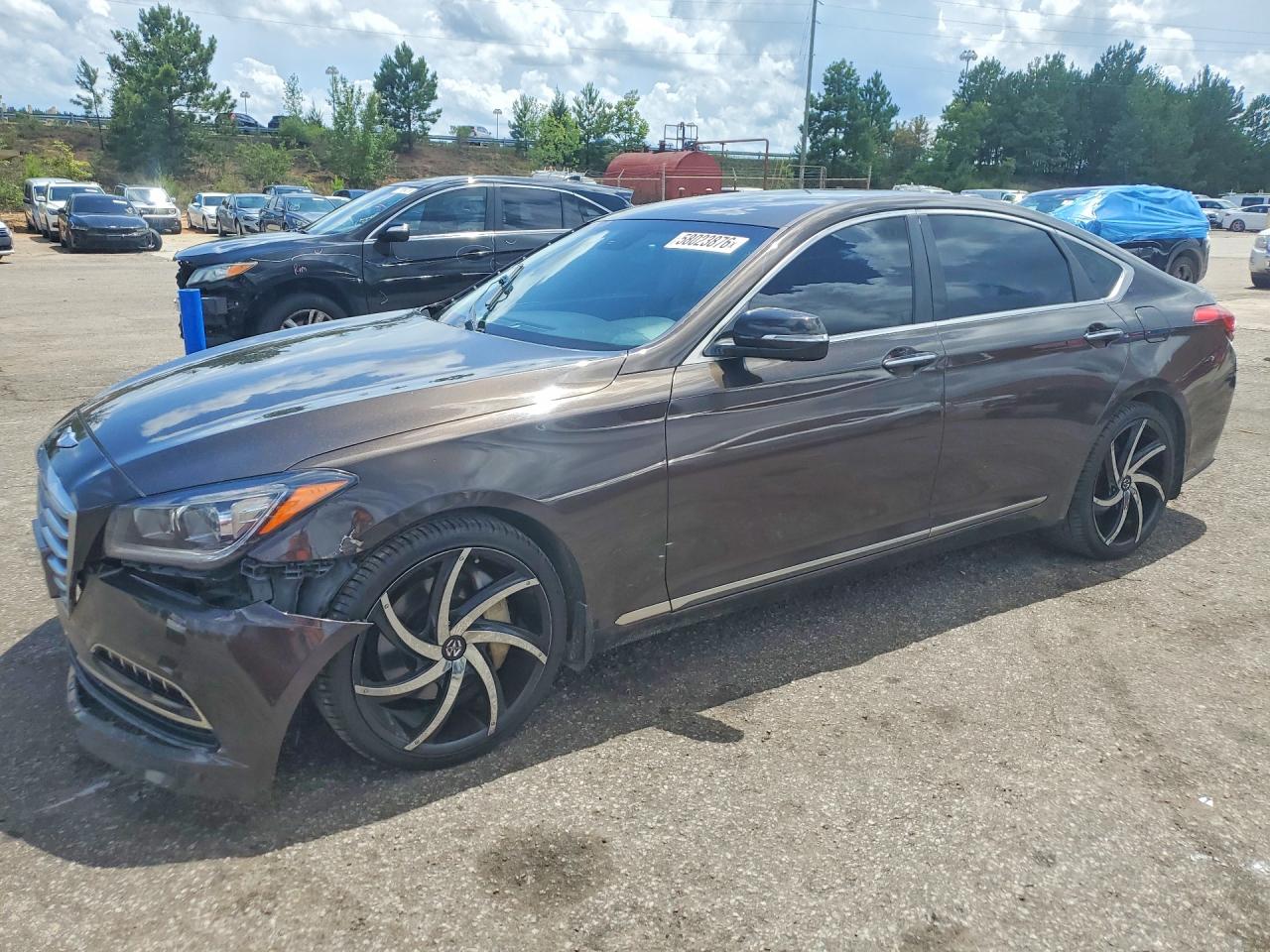 2015 Hyundai Genesis 3.8l Коричневый vin: KMHGN4JE5FU089188