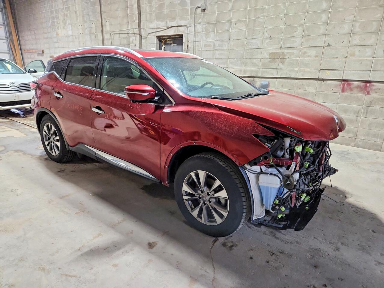 2015 Nissan Murano Sl Maroon vin: 5N1AZ2MH6FN242904