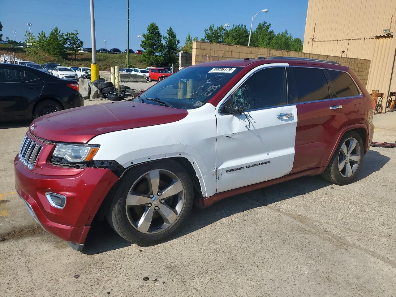 2014 Jeep Grand Cherokee Overland Red vin: 1C4RJFCT0EC390391