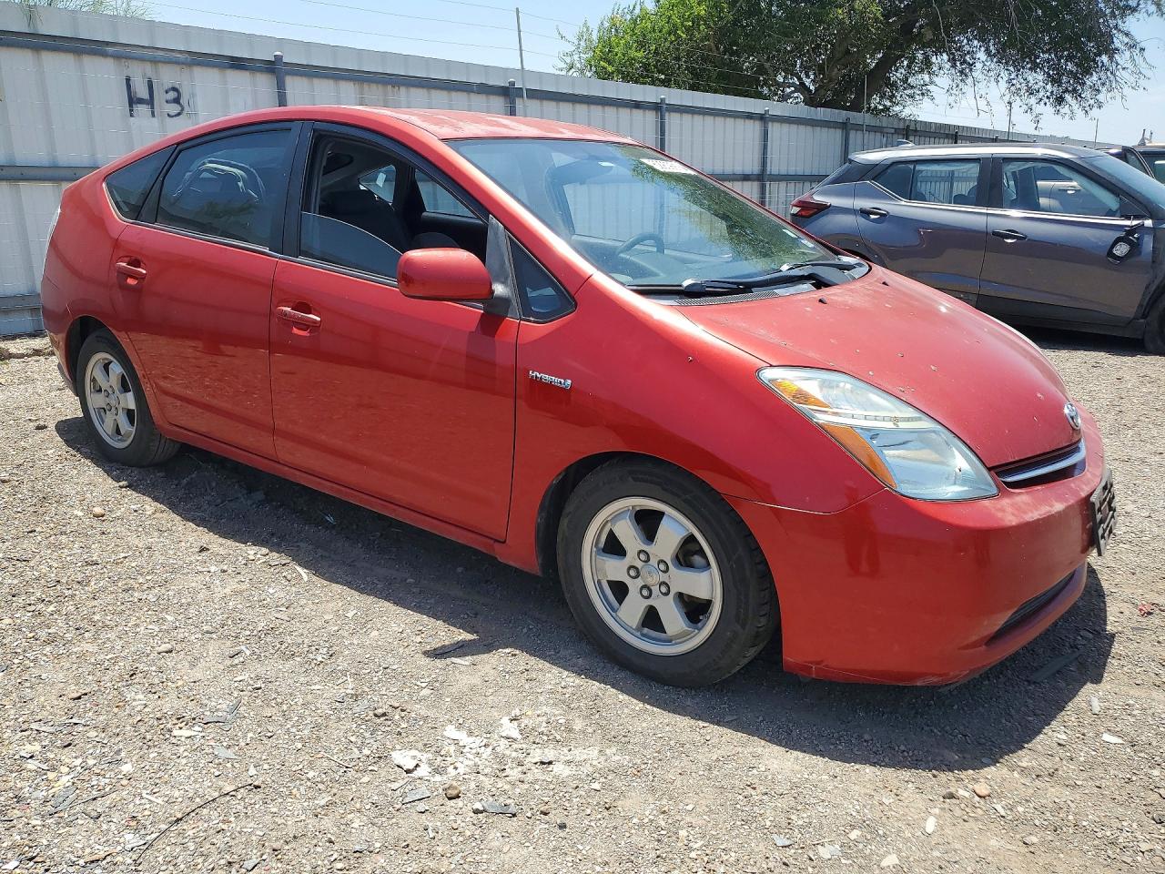2007 Toyota Prius Base Red vin: JTDKB20U877596395