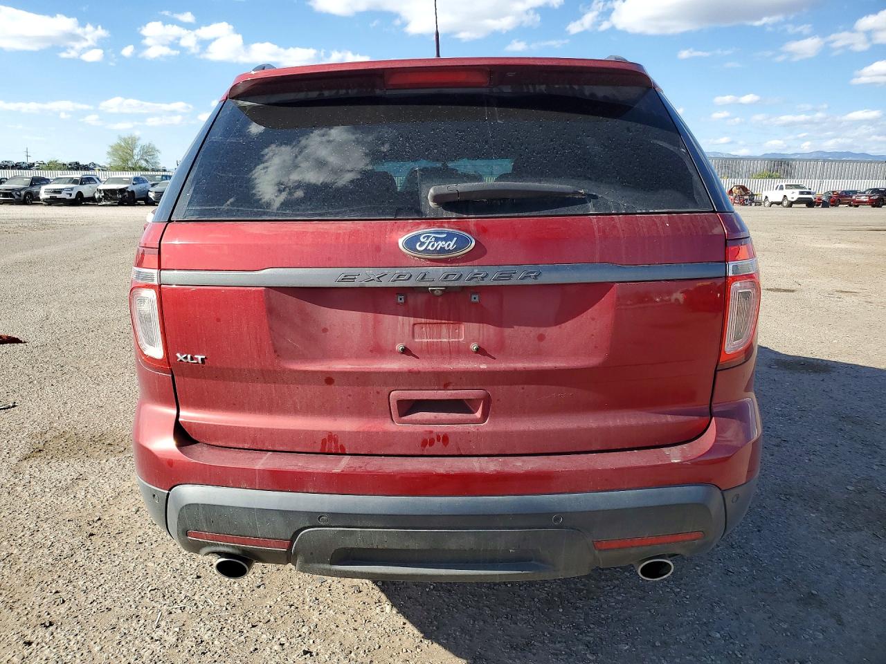 2015 Ford Explorer Xlt Red vin: 1FM5K7D8XFGC25515