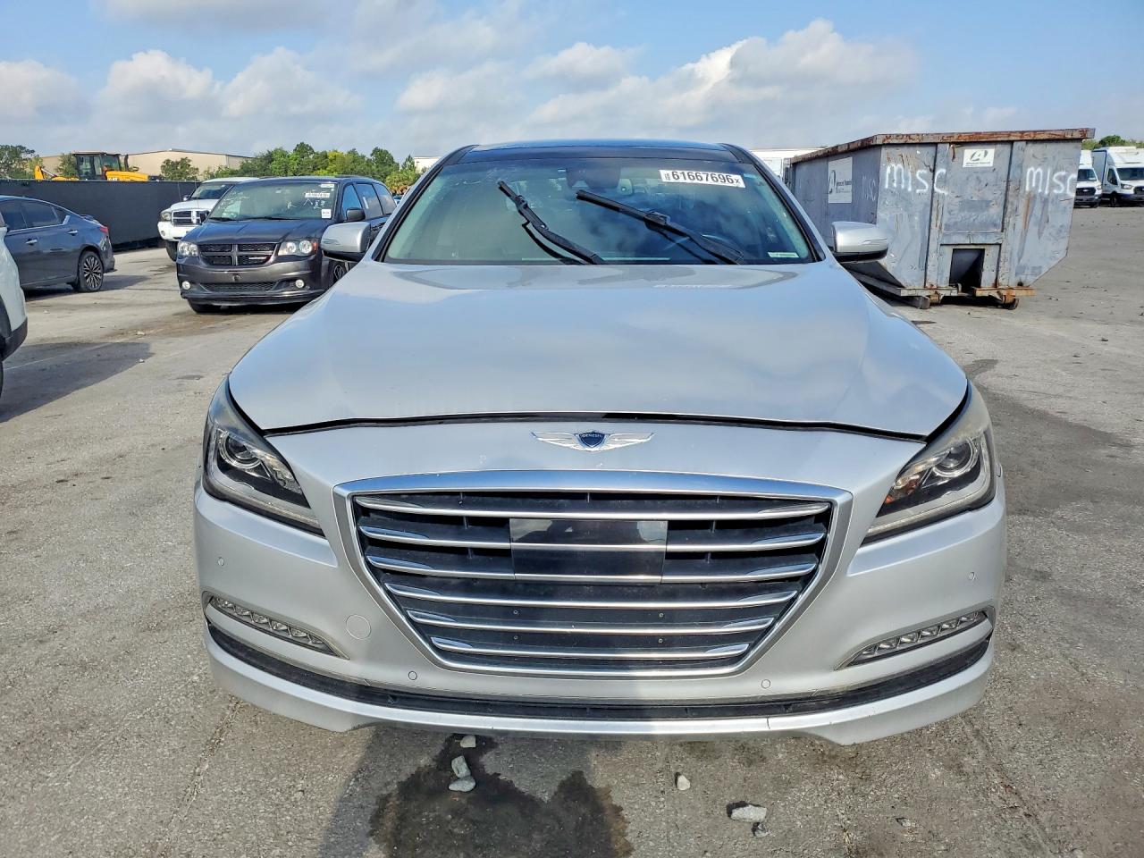 2015 Hyundai Genesis 5.0l Серебряный vin: KMHGN4JF3FU019553