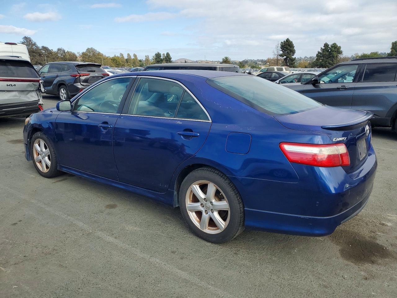 2007 Toyota Camry Se V6 Blue vin: 4T1BK46K67U011893