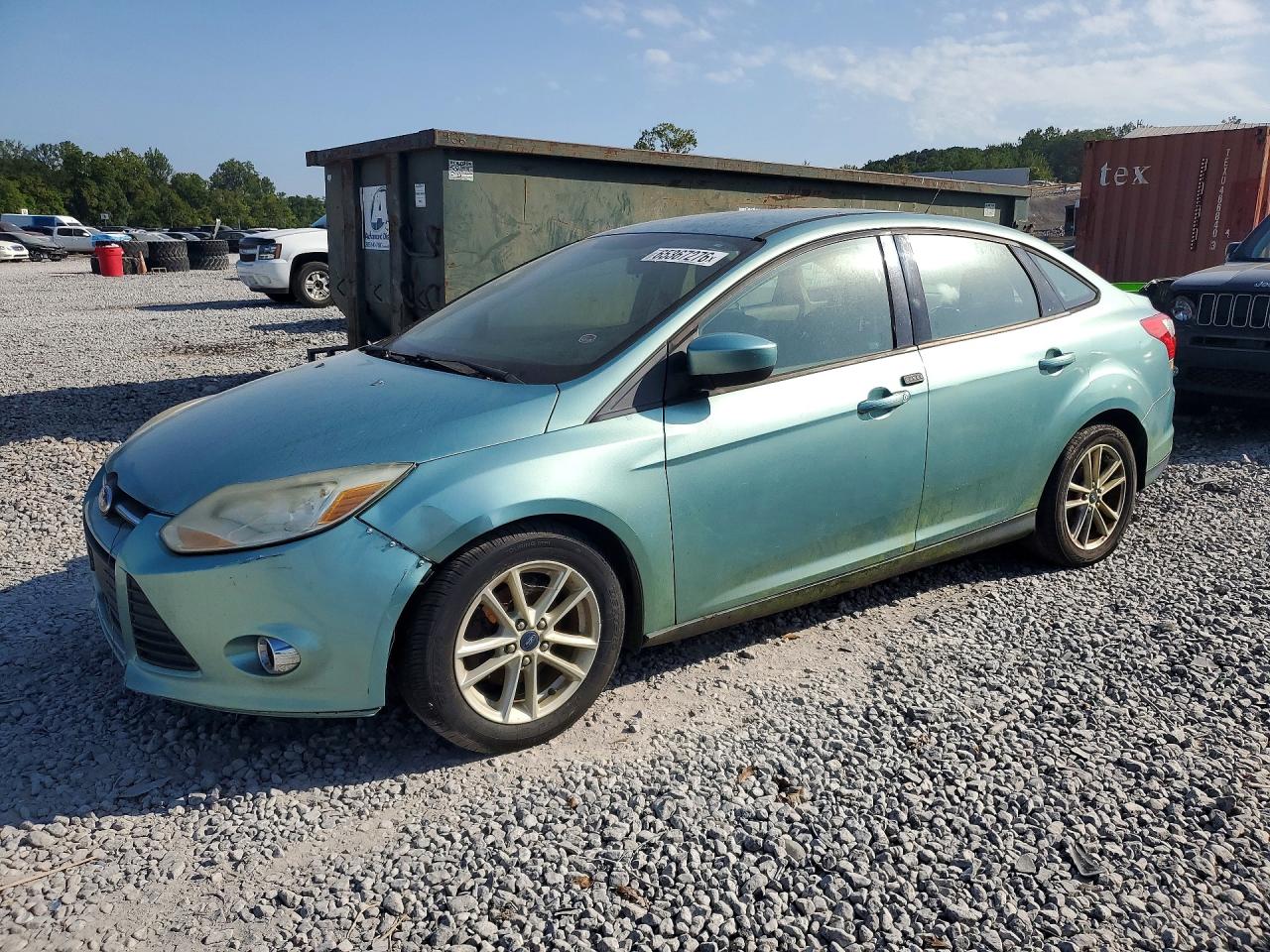2012 Ford Focus Se Green vin: 1FAHP3F26CL122153