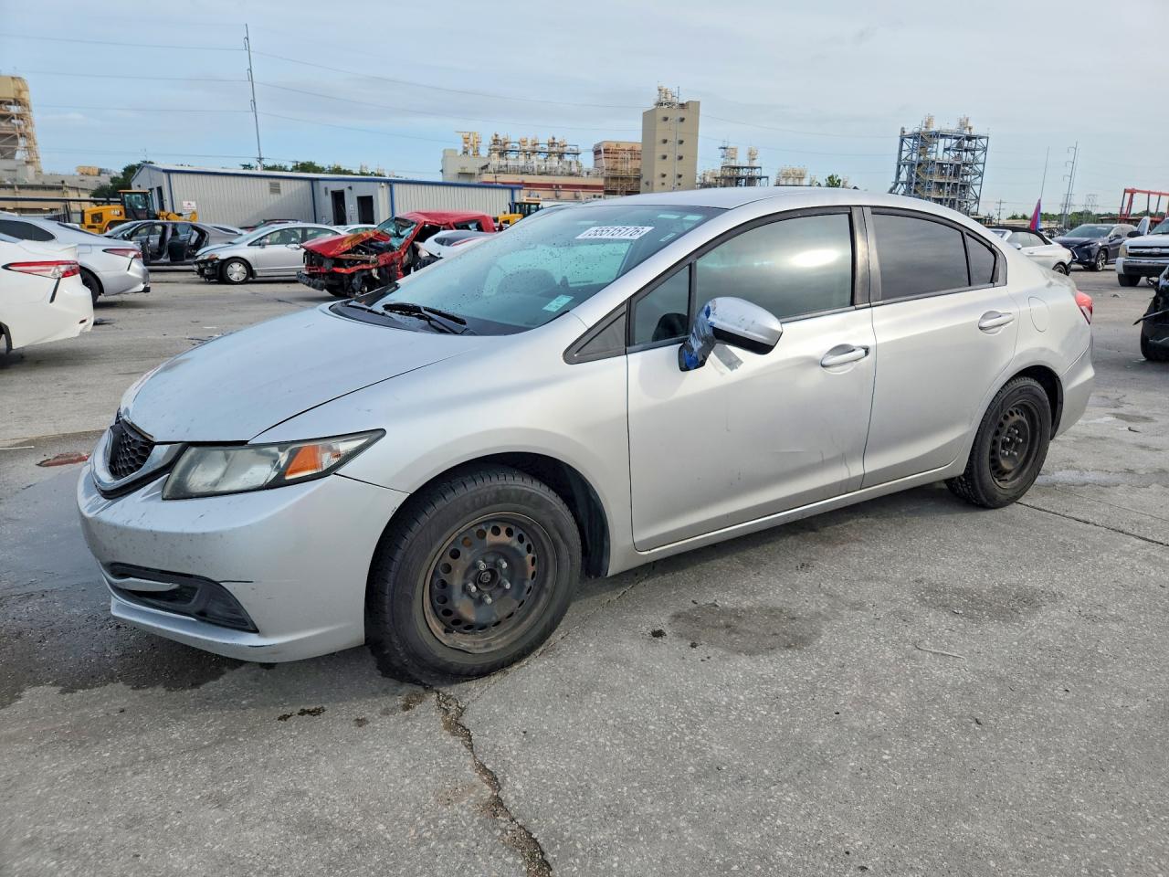 2015 Honda Civic Lx Silver vin: 19XFB2F55FE008145
