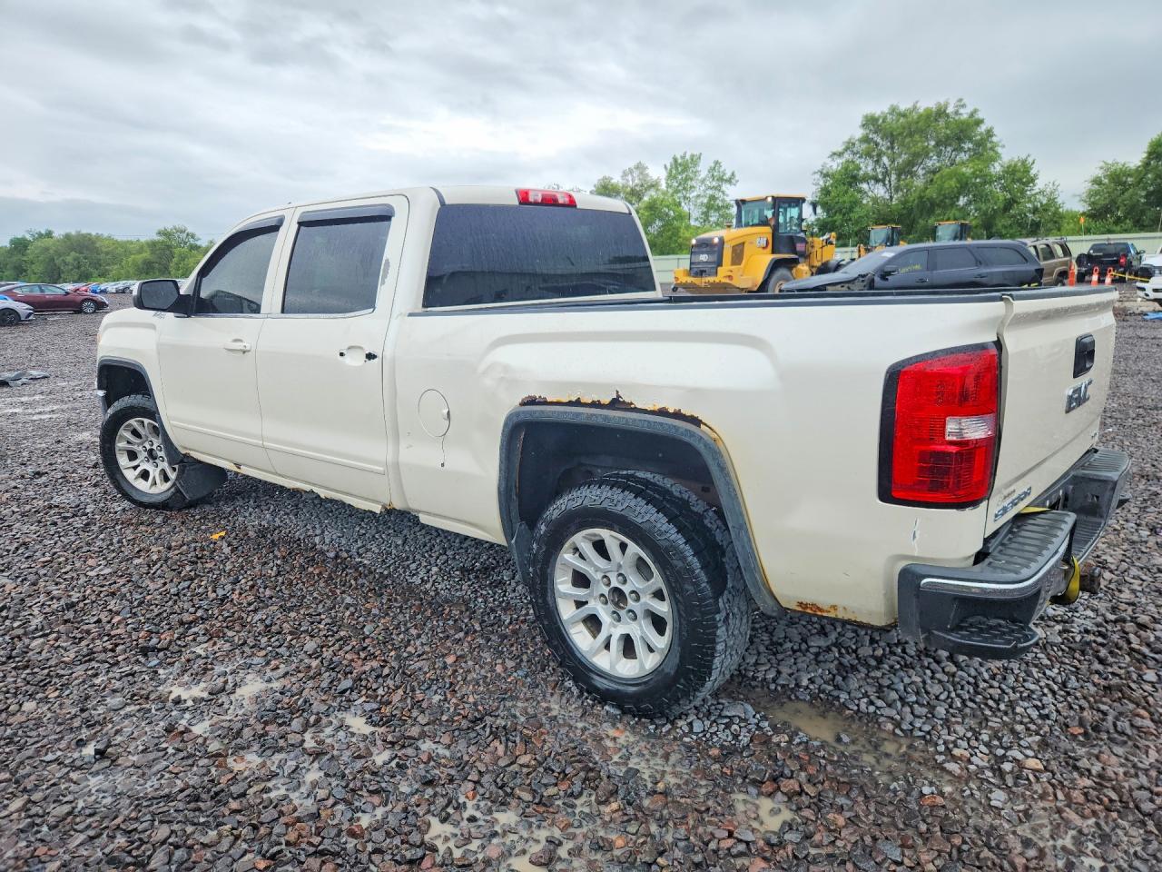 2014 Gmc Sierra K1500 Sle White vin: 3GTU2UEC6EG133385