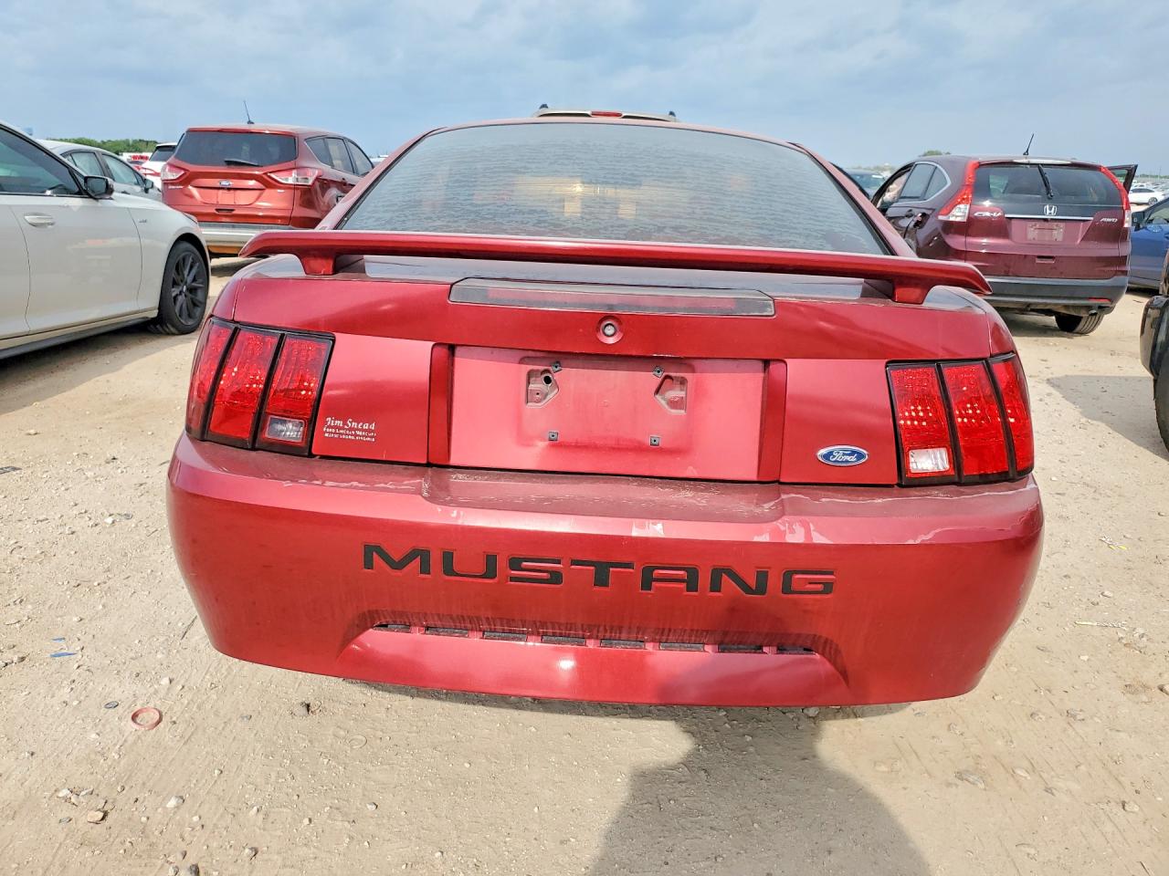 2003 Ford Mustang 2dr Red vin: 1FAFP40453F339019