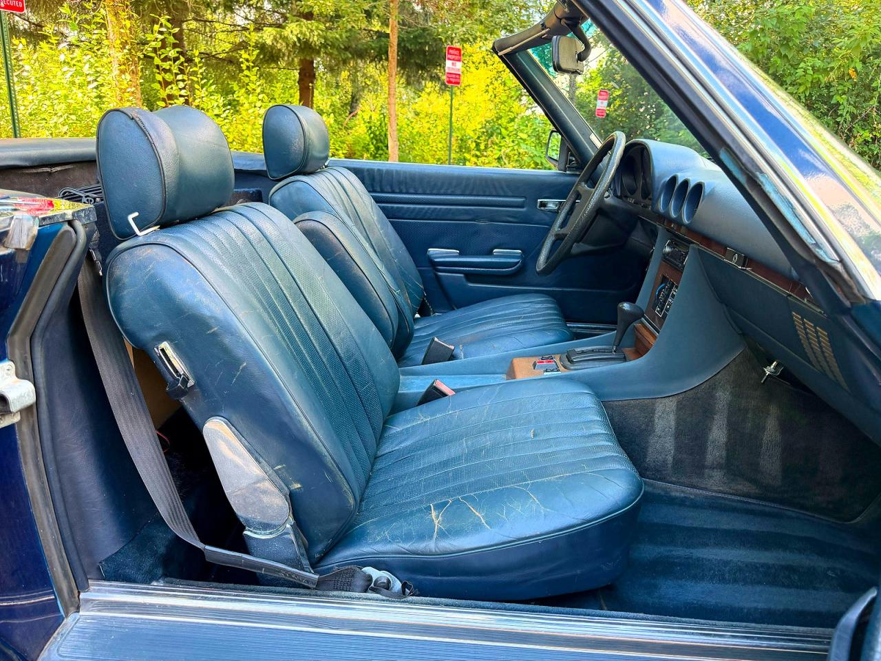 1981 Mercedes-benz 380 Sl Blue vin: WDBBA45A7BB007242