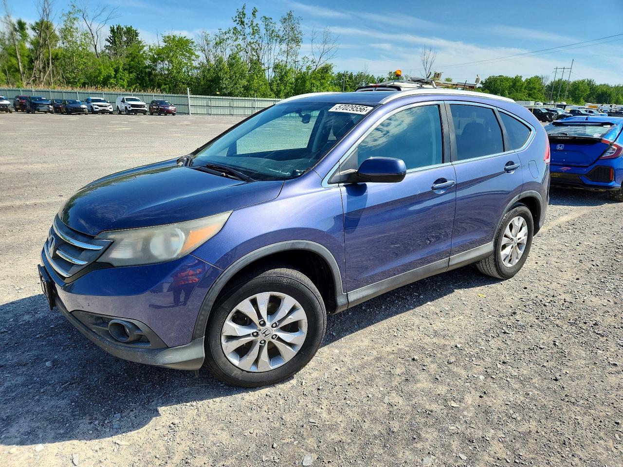2013 Honda Cr-v Exl Blue vin: 2HKRM4H78DH678122