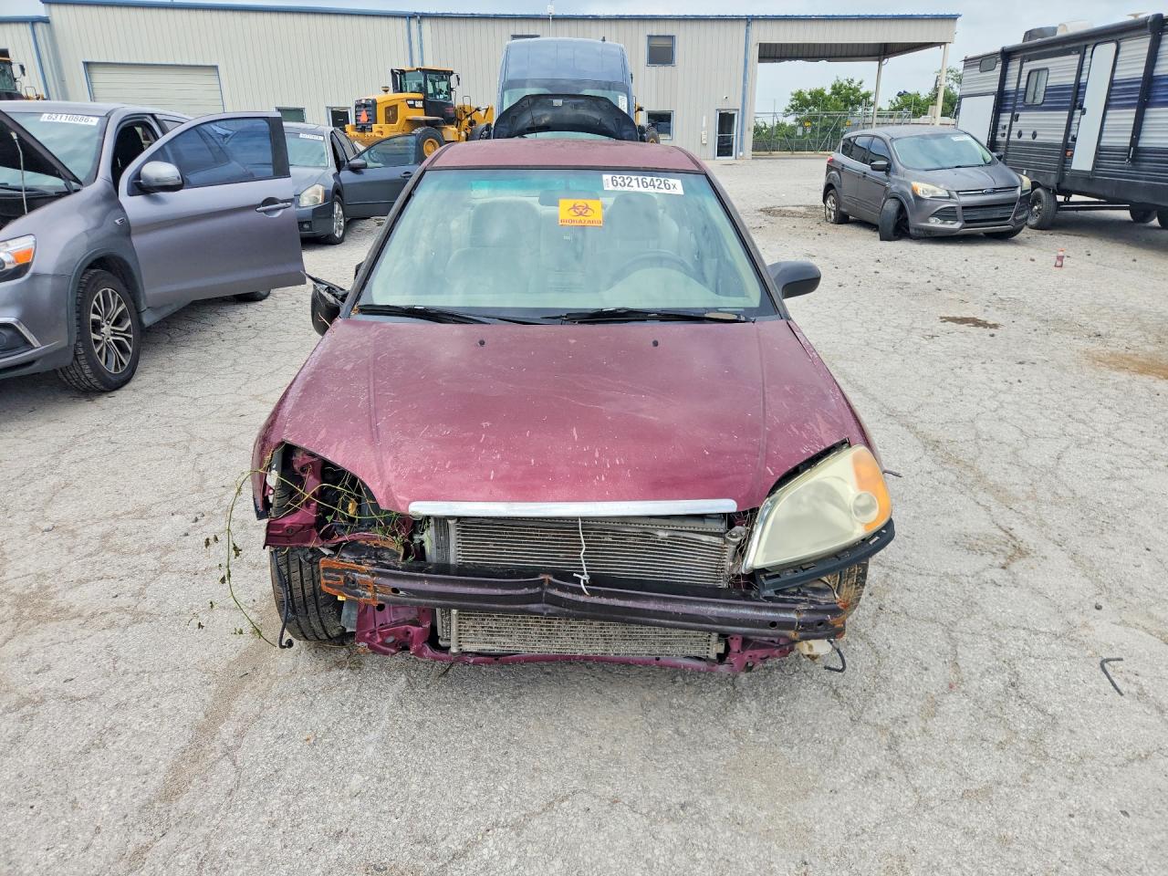 2002 Honda Civic Lx Темно-бордовый vin: 2HGES16672H520794