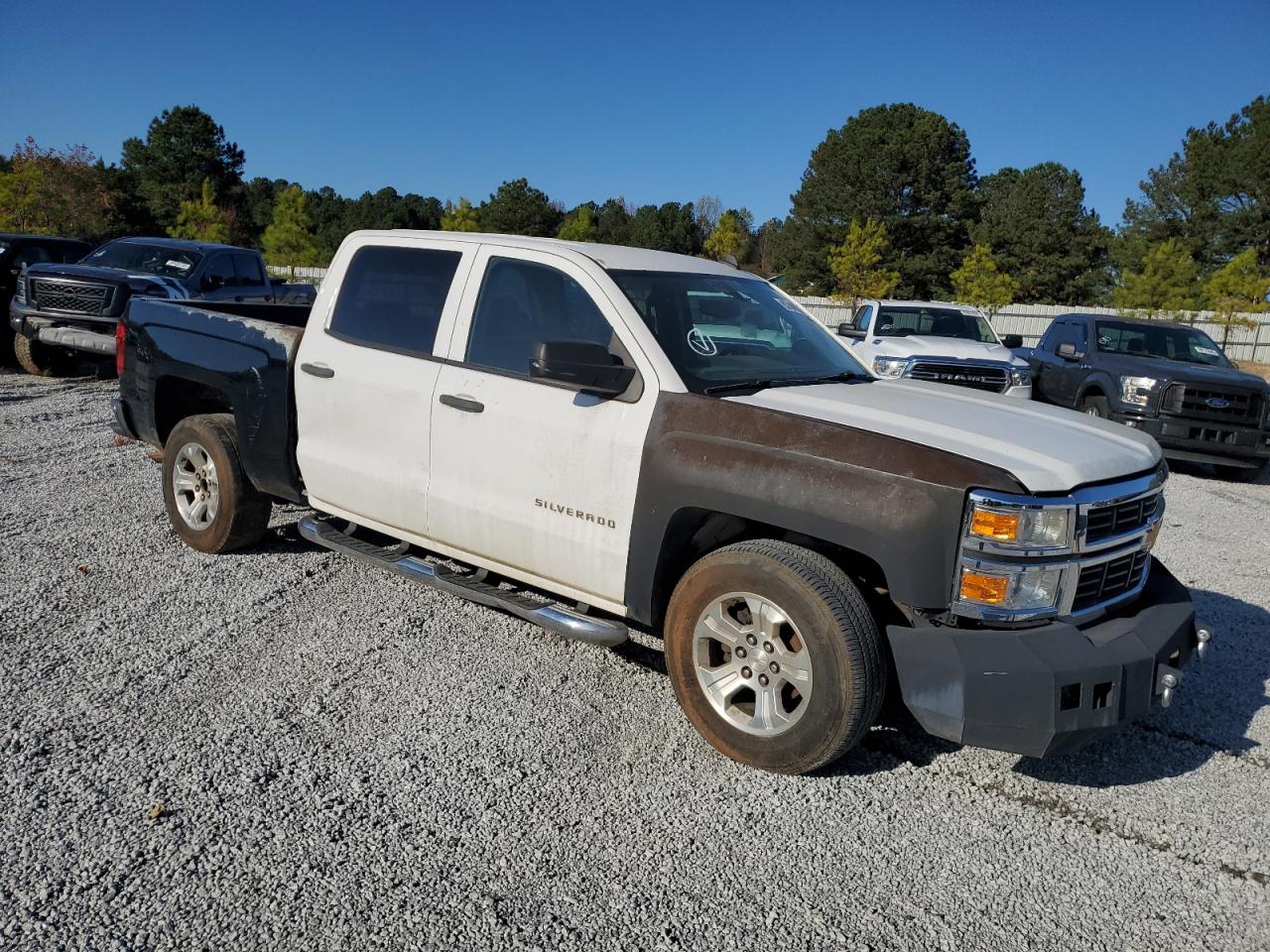 2014 Chevrolet Silverado C1500 Lt White vin: 3GCPCRECXEG111929