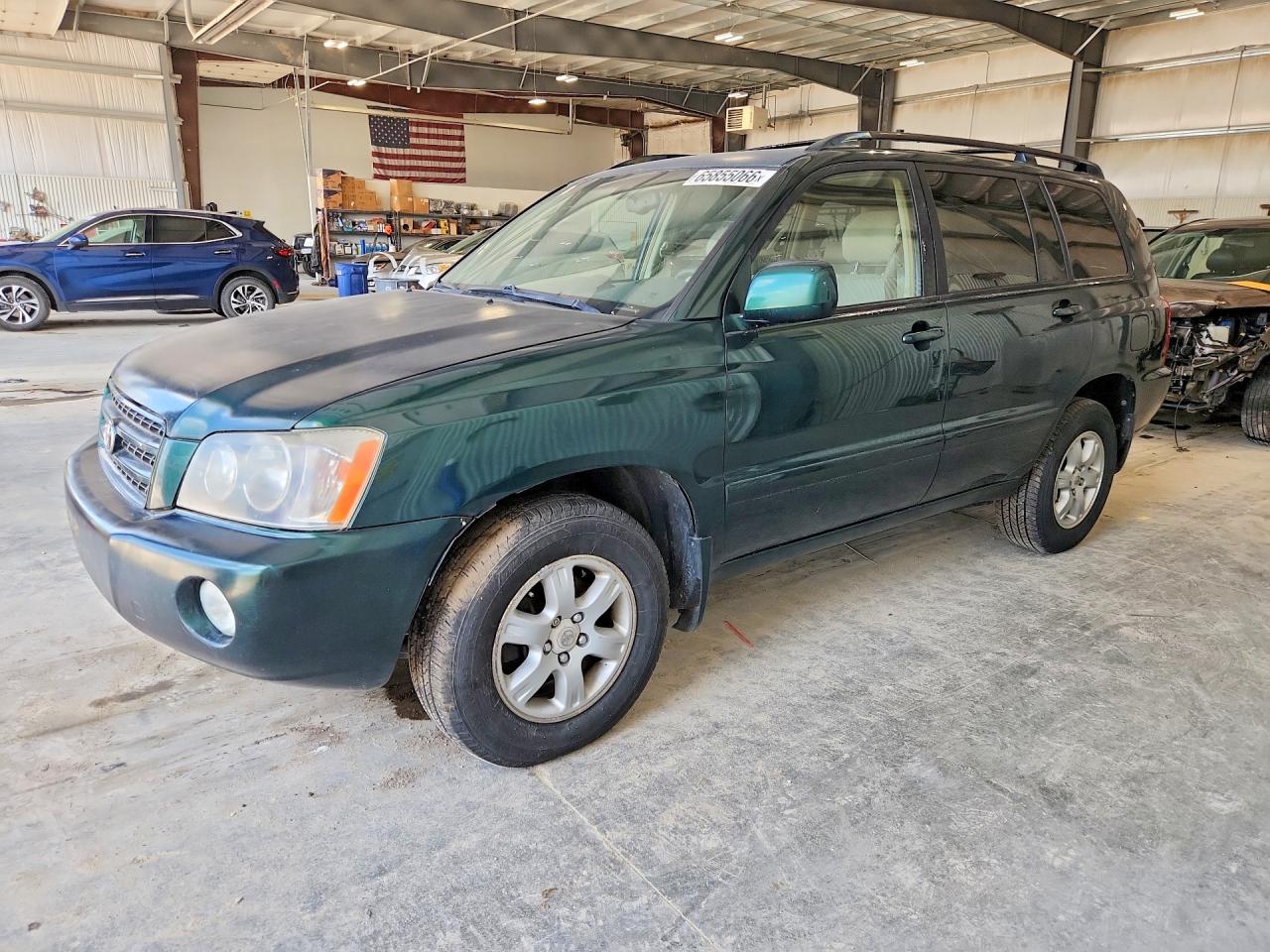 2002 Toyota Highlander Limited Green vin: JTEHF21A820070557