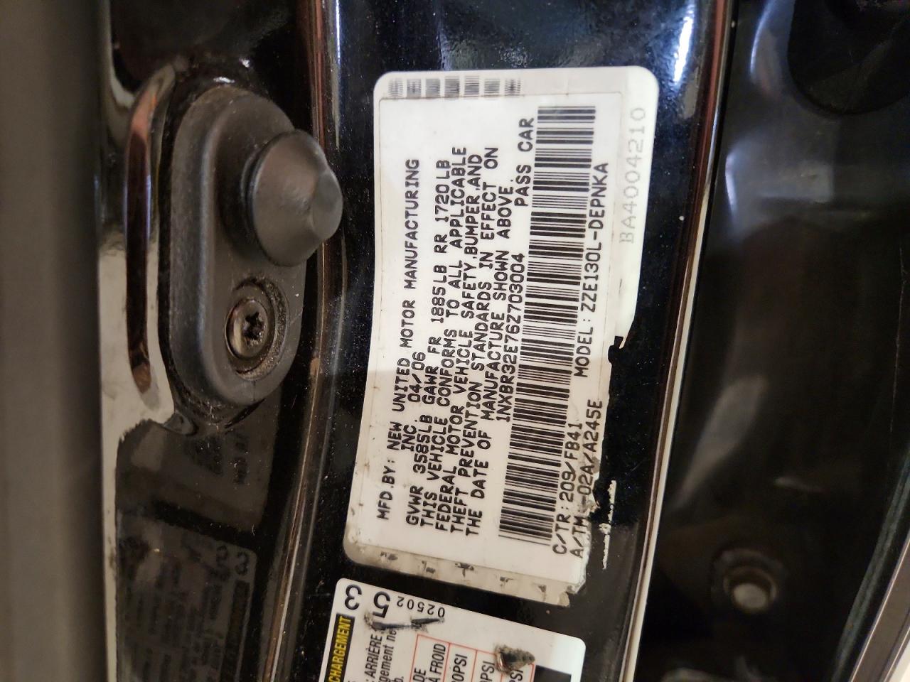 2006 Toyota Corolla Le Charcoal vin: 1NXBR32E76Z703004