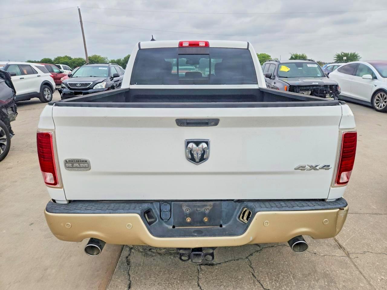 2015 Ram 1500 Longhorn White vin: 1C6RR7PM1FS534563