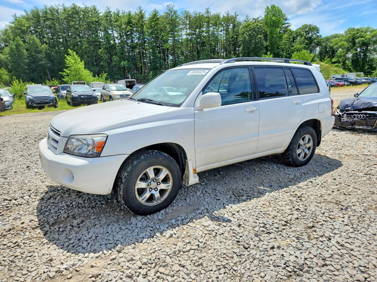 2004 Toyota Highlander Base White vin: JTEEP21AX40022349