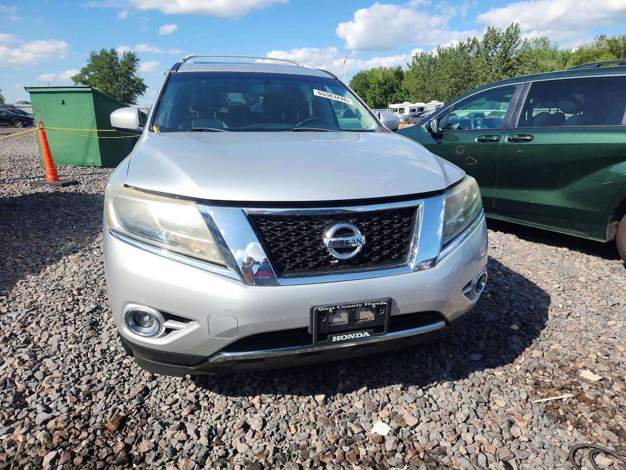 2013 Nissan Pathfinder S Silver vin: 5N1AR2MM4DC690029