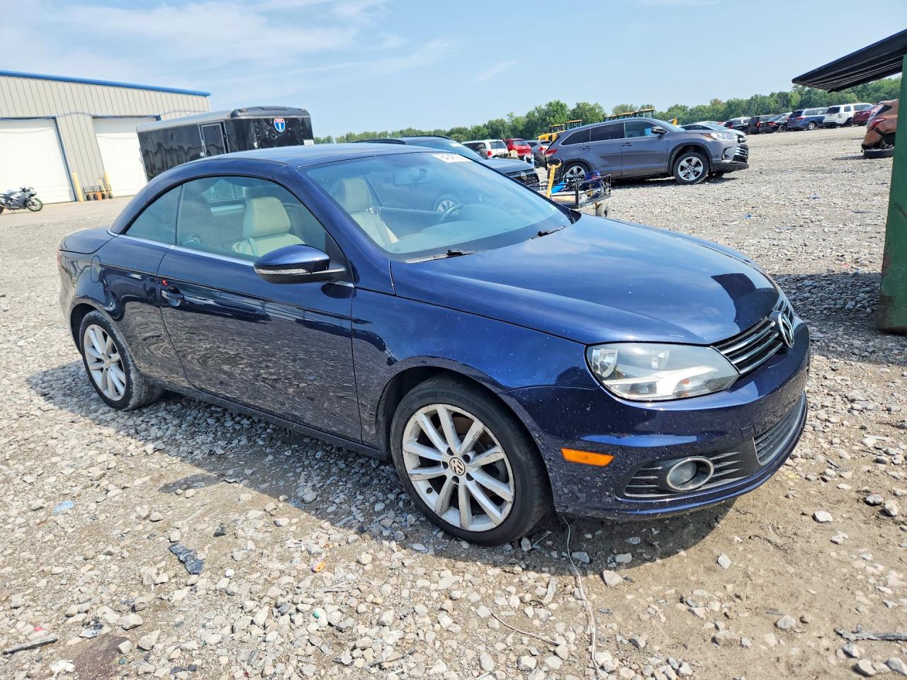 2012 Volkswagen Eos Komfort Blue vin: WVWBW7AHXCV014046