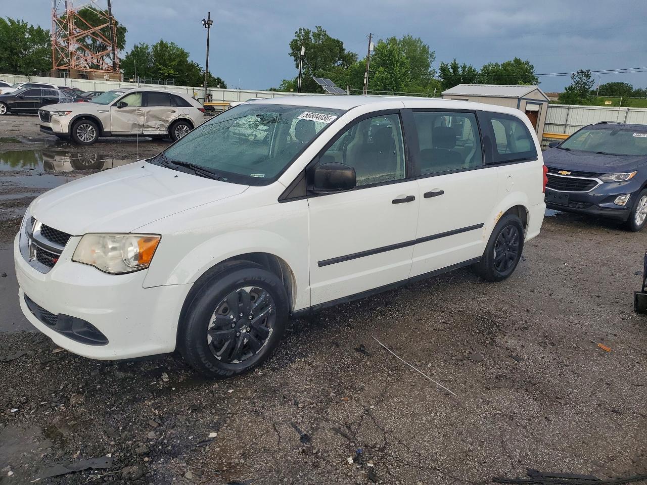 2015 Dodge Grand Caravan Se White vin: 2C4RDGBG2FR512114