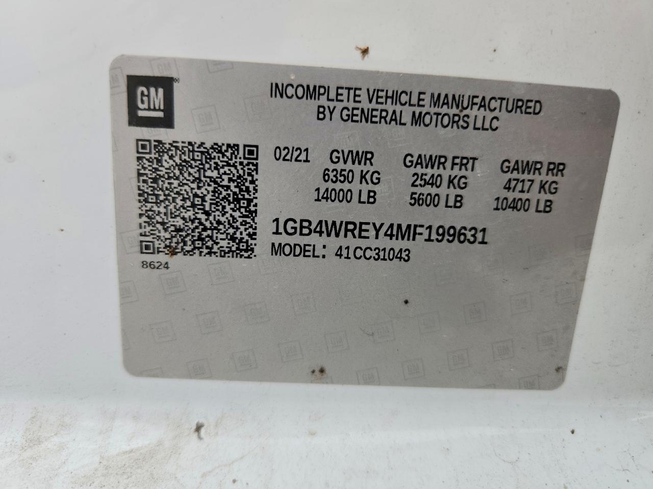 2021 Chevrolet Silverado C3500 White vin: 1GB4WREY4MF199631
