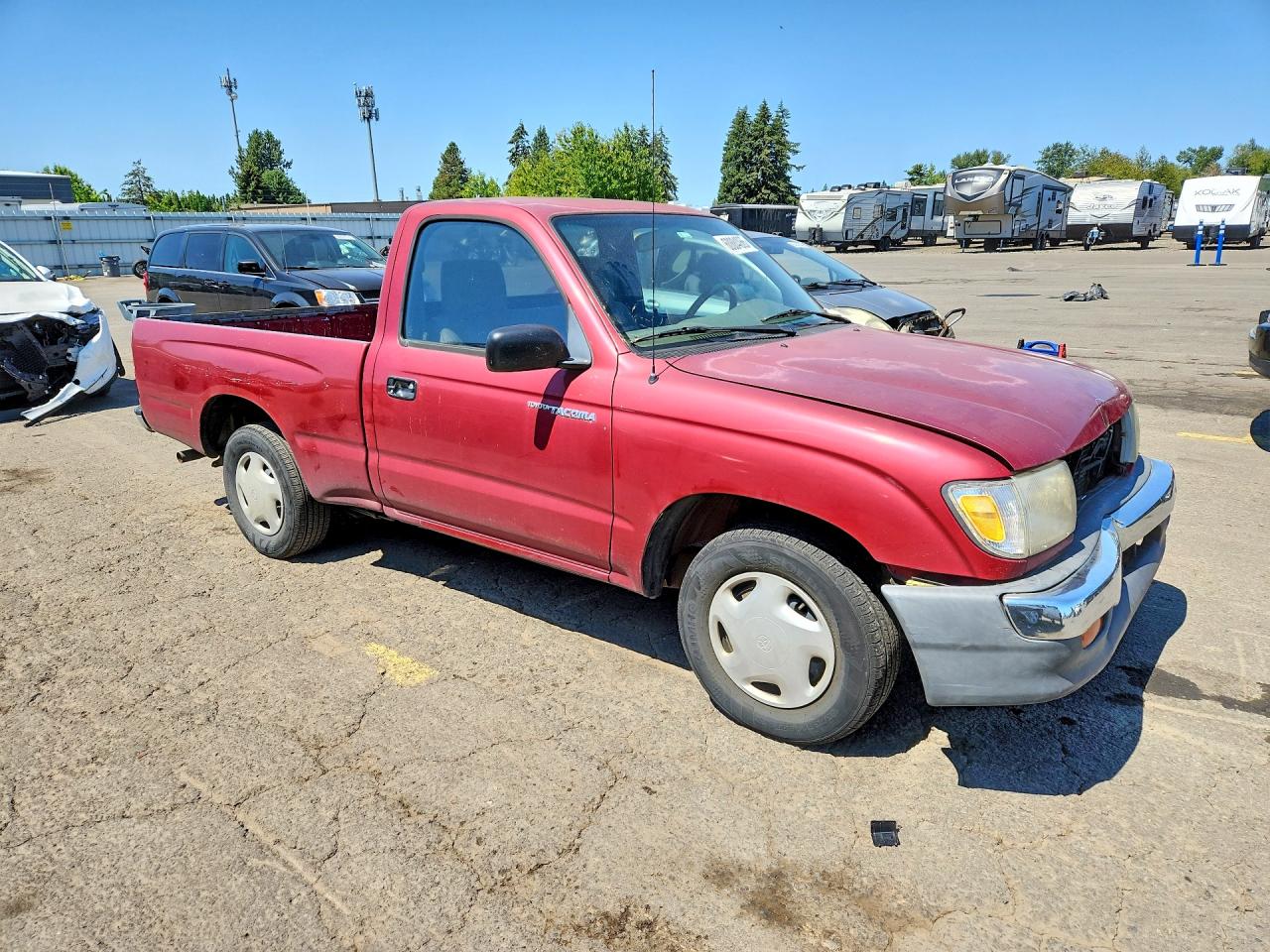 1999 Toyota Tacoma Base Red vin: 4TANL42N5XZ557999