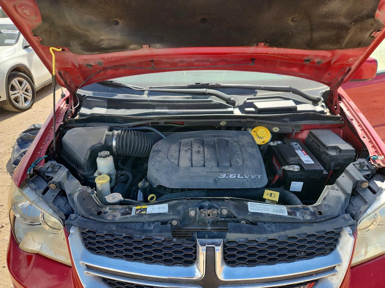 2014 Dodge Grand Caravan Sxt Red vin: 2C4RDGCG2ER250818