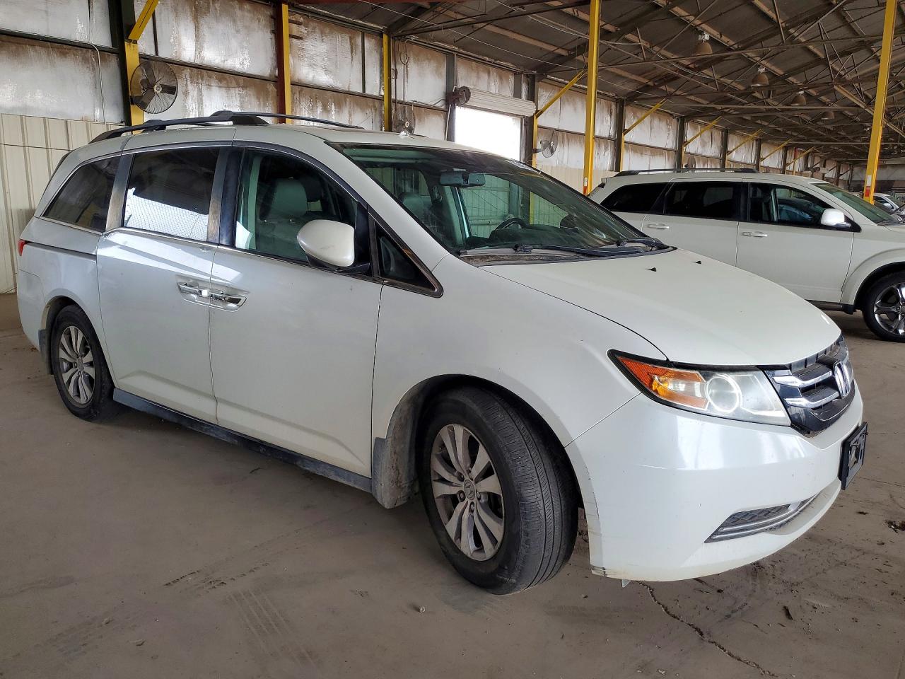 2014 Honda Odyssey Exl White vin: 5FNRL5H60EB004711