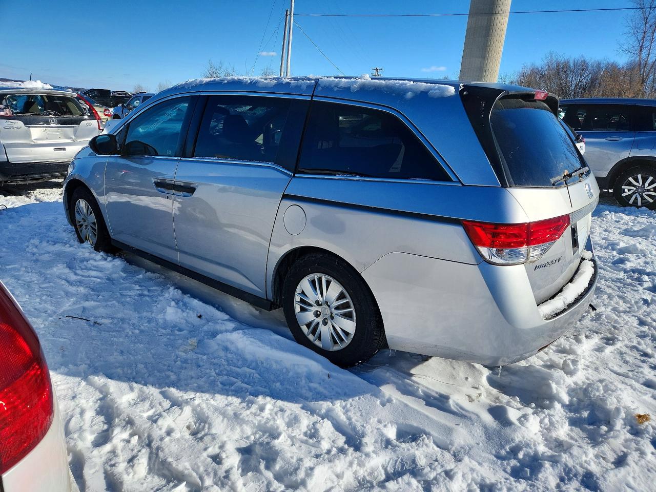2014 Honda Odyssey Lx Silver vin: 5FNRL5H28EB139058