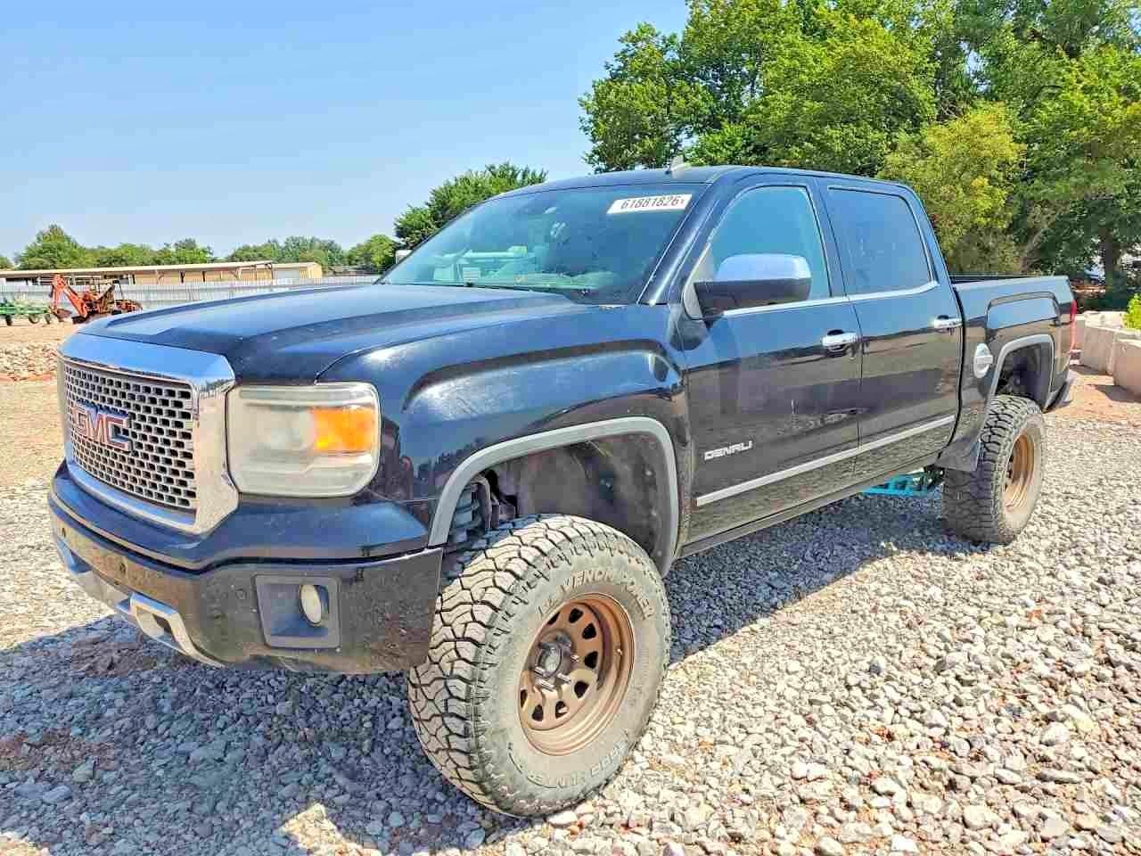 2014 Gmc Sierra K1500 Denali Black vin: 3GTU2WEC4EG373434