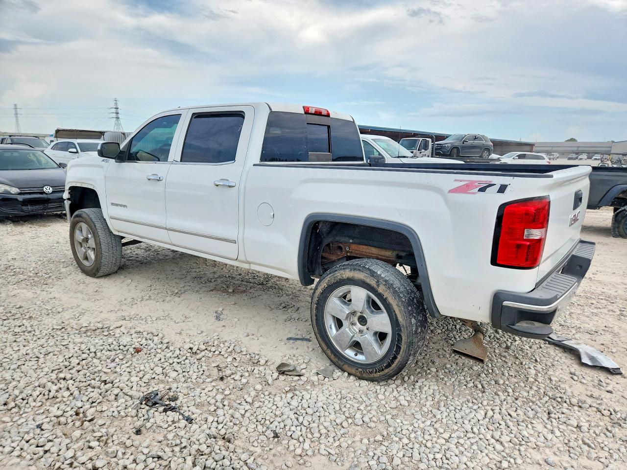2014 Gmc Sierra K1500 Slt White vin: 3GTU2VEC1EG187036