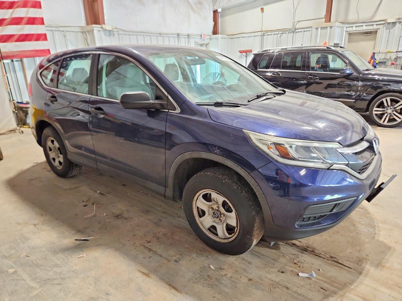 2015 Honda Cr-v Lx Blue vin: 5J6RM4H39FL119121