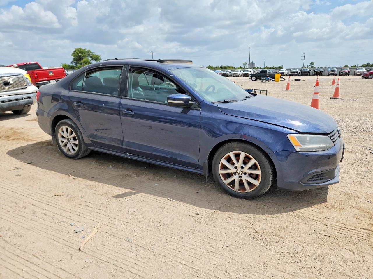2012 Volkswagen Jetta Se Blue vin: 3VWDP7AJ6CM470349