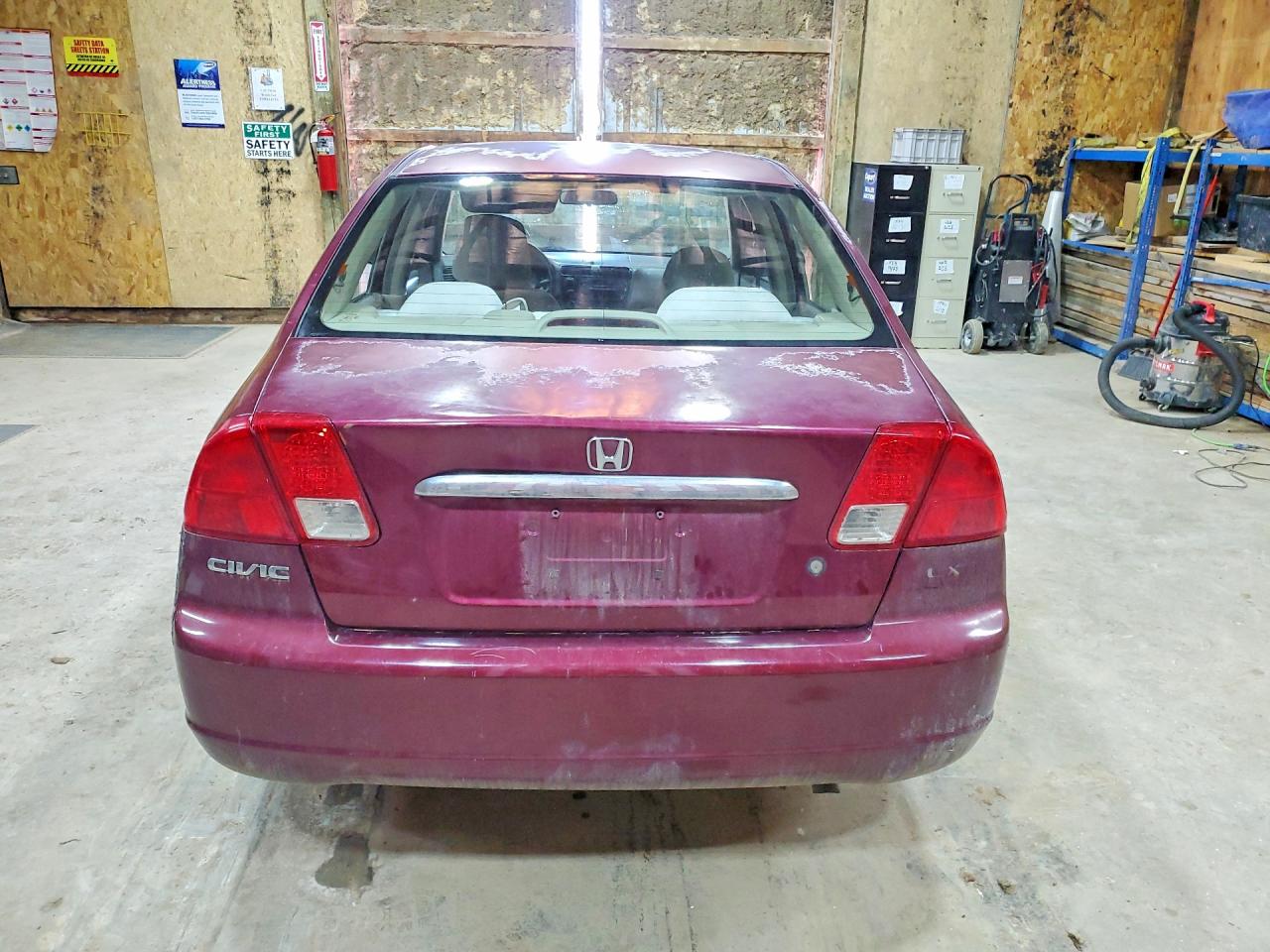 2002 Honda Civic Lx Бордовый vin: 1HGES16502L074806