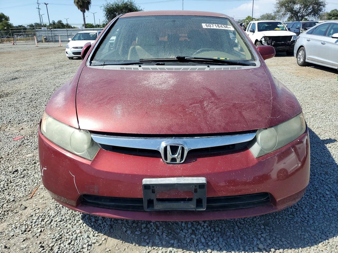 2008 Honda Civic Lx Maroon vin: 2HGFA16588H518981