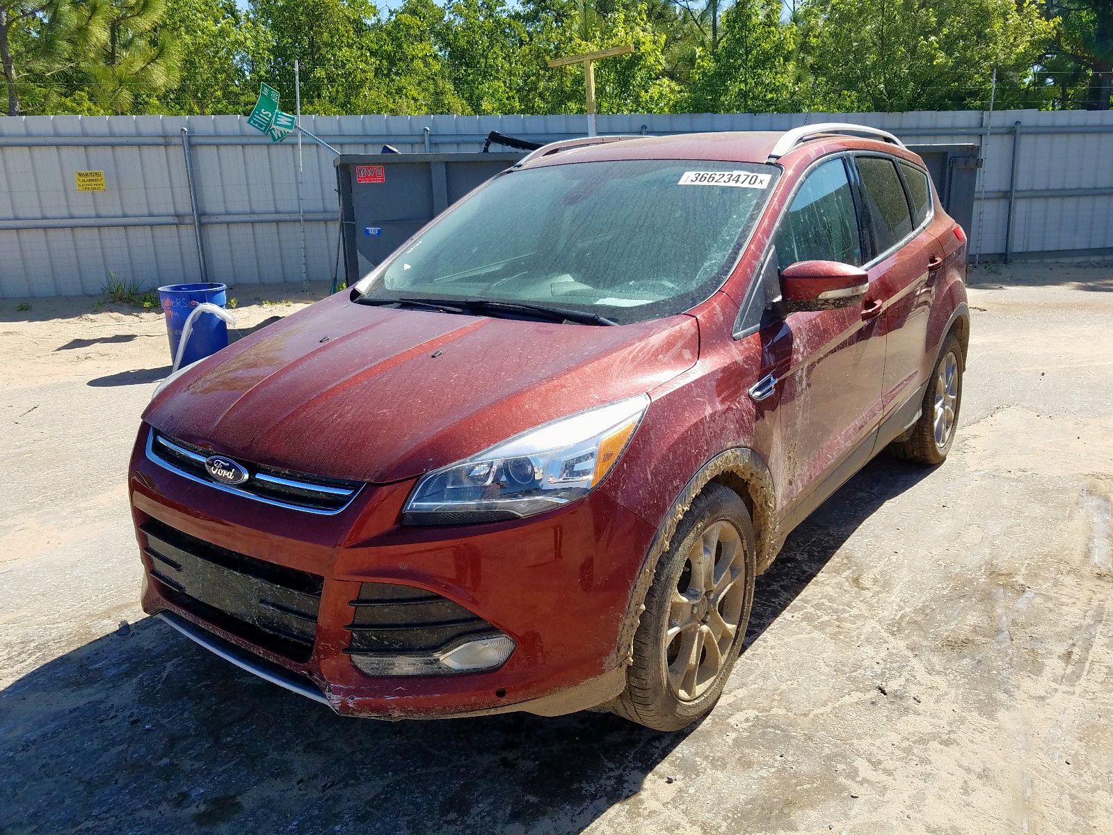 2015 Ford Escape Titanium Burgundy vin: 1FMCU0JXXFUA31119