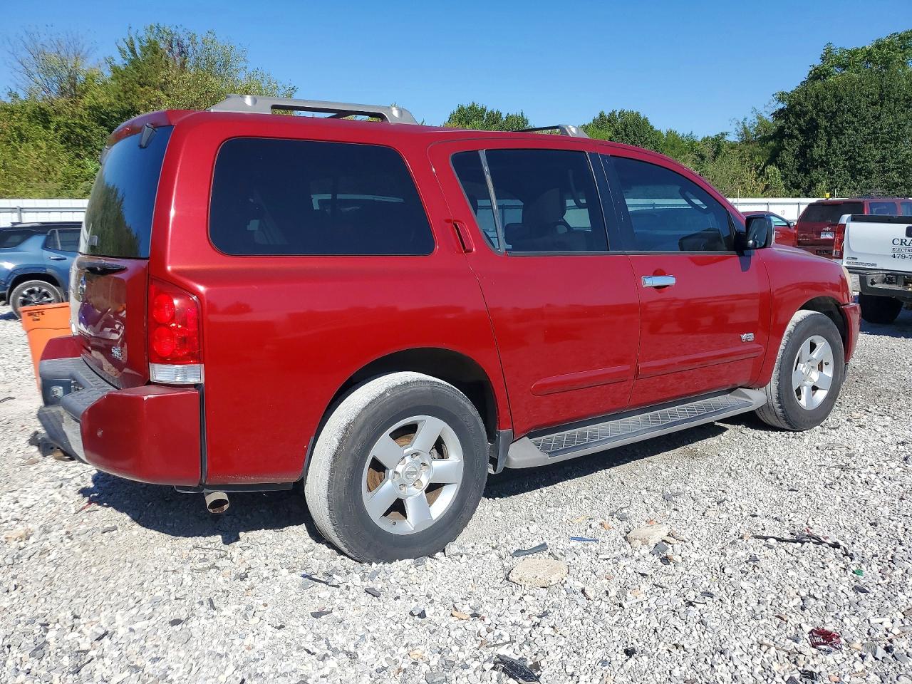 2007 Nissan Armada Se Maroon vin: 5N1AA08C47N712083