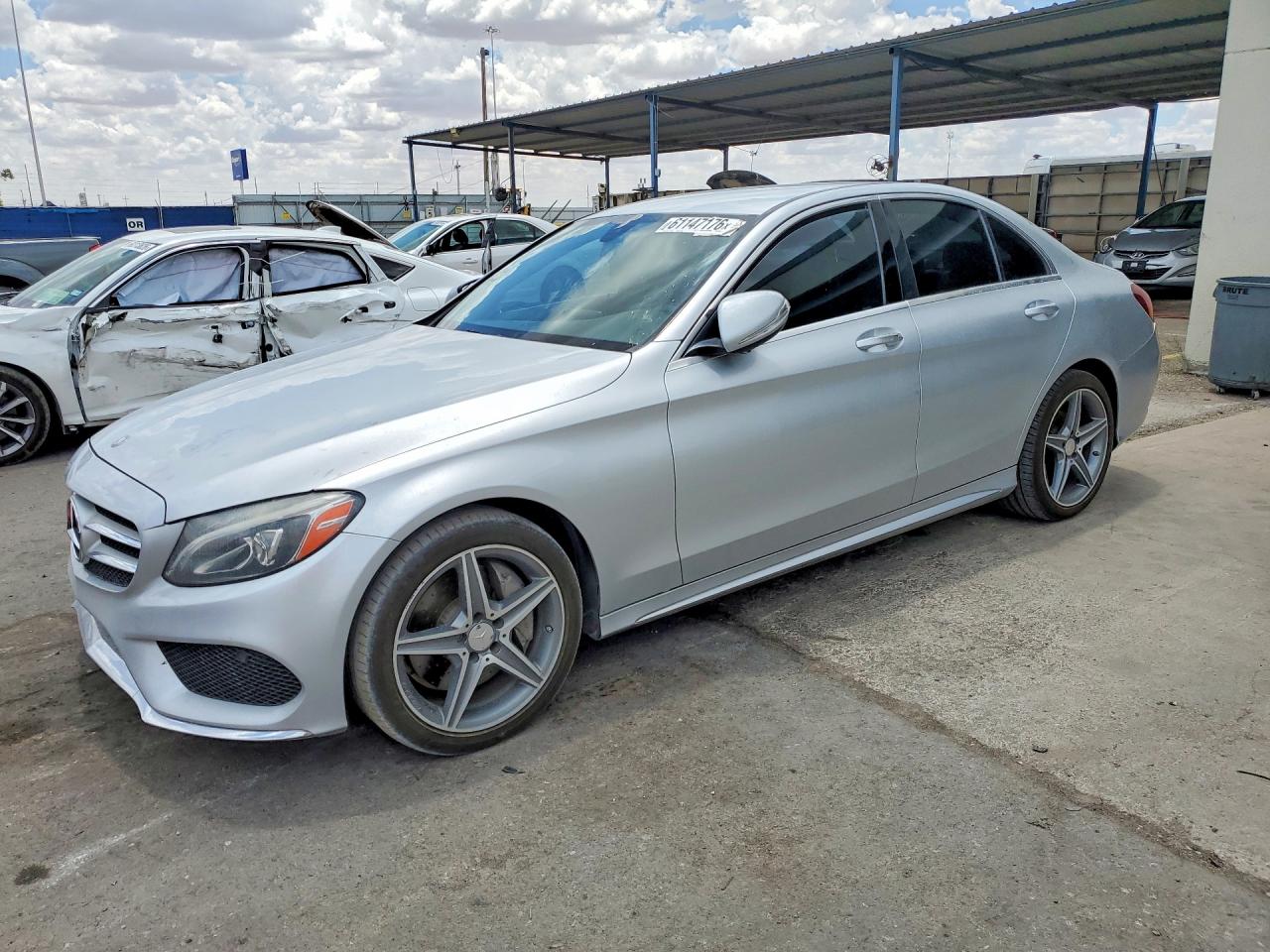 2015 Mercedes-benz C 400 4matic Silver vin: 55SWF6GB8FU023263