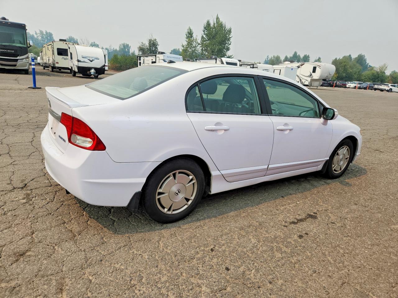 2009 Honda Civic Hybrid White vin: JHMFA362X9S013310