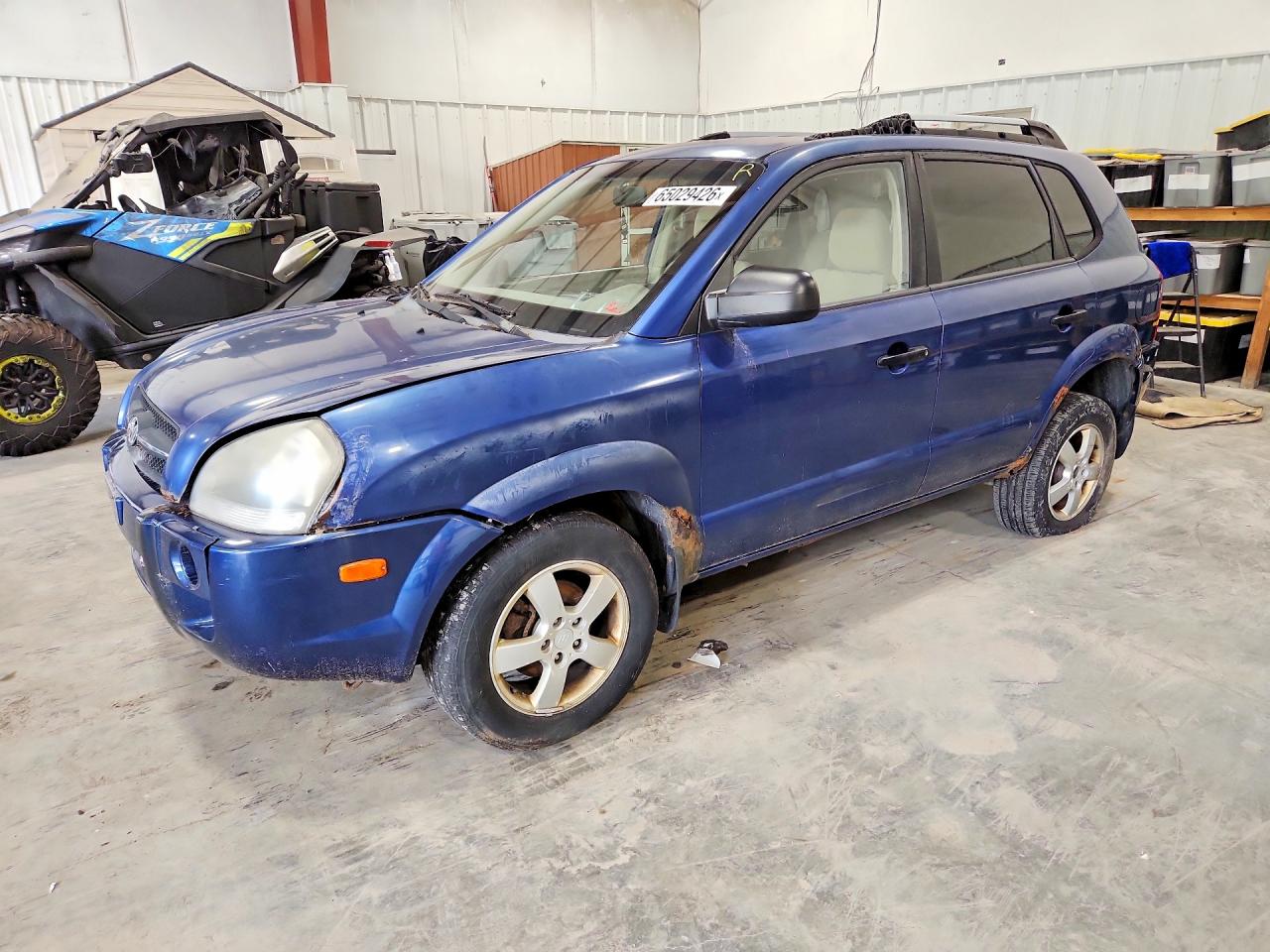 2007 Hyundai Tucson Gls Blue vin: KM8JM12B97U555041