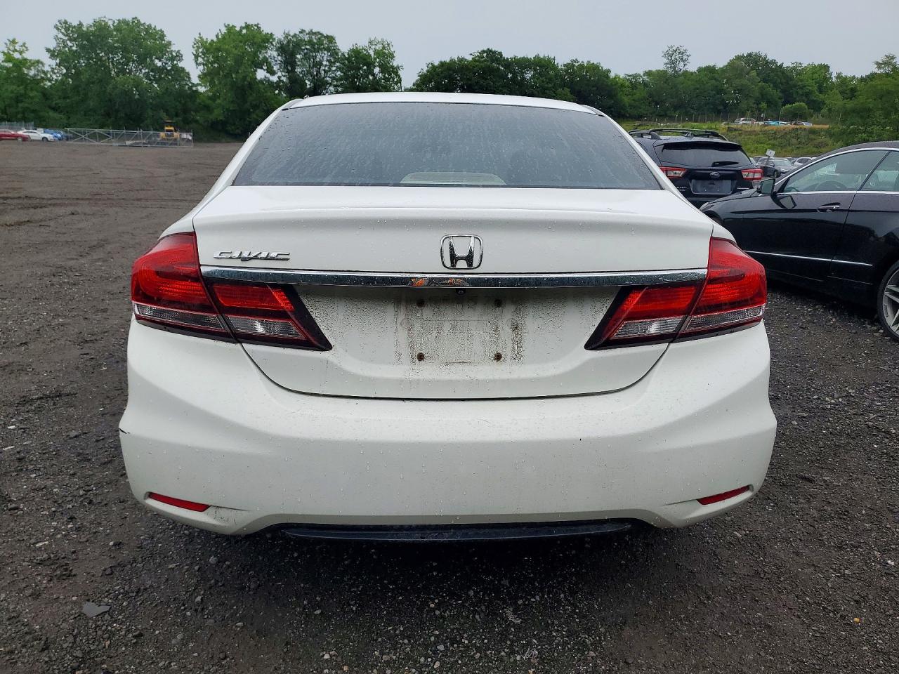 2013 Honda Civic Lx White vin: 2HGFB2F57DH300804