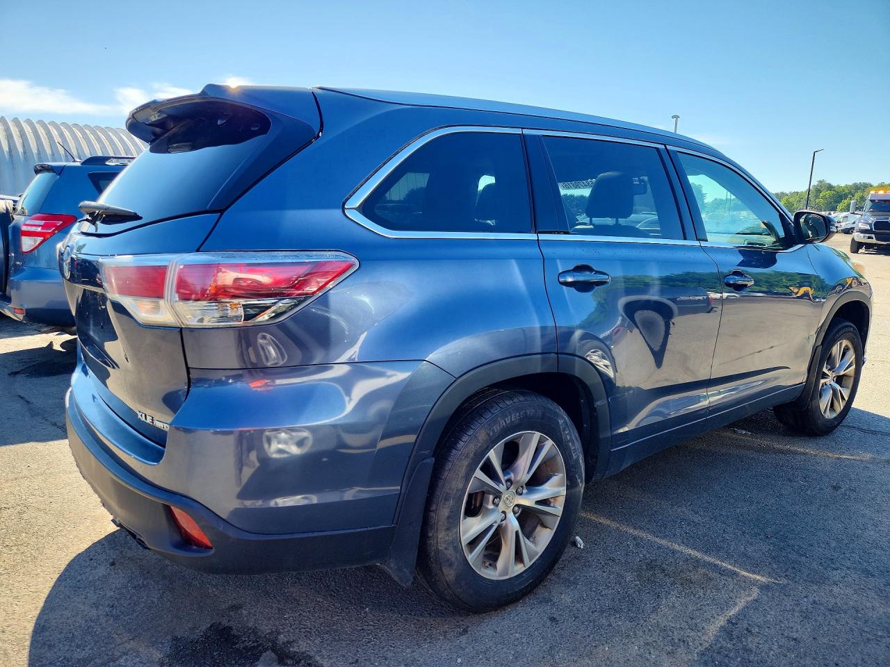 2015 Toyota Highlander Xle Blue vin: 5TDJKRFH4FS129140