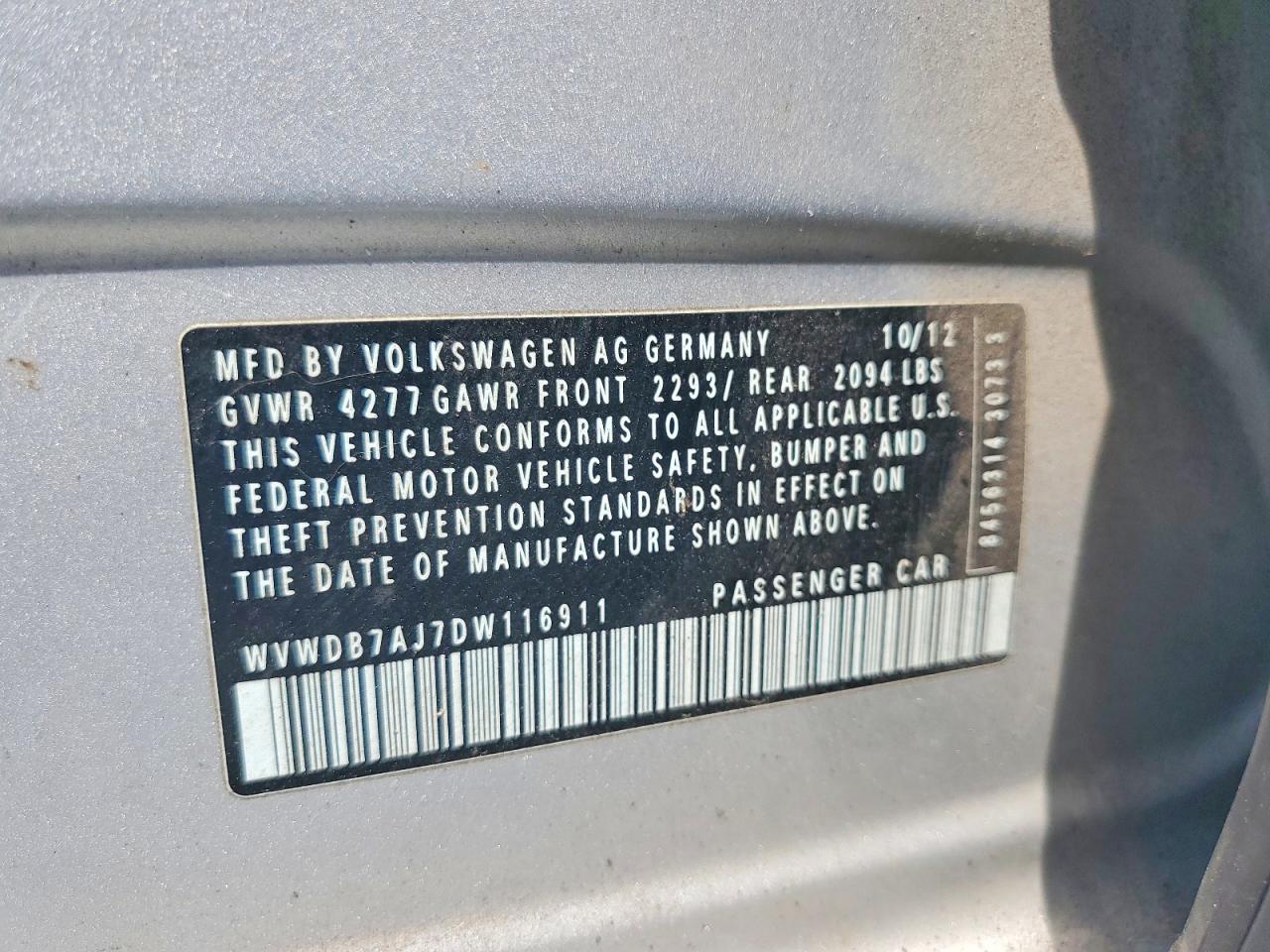 2013 Volkswagen Golf Silver vin: WVWDB7AJ7DW116911