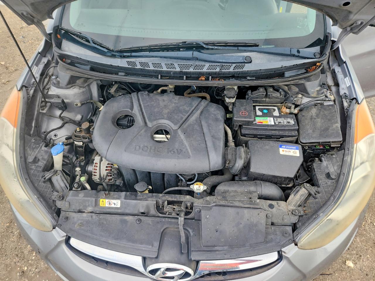 2013 Hyundai Elantra Gls Silver vin: KMHDH4AE6DU660825