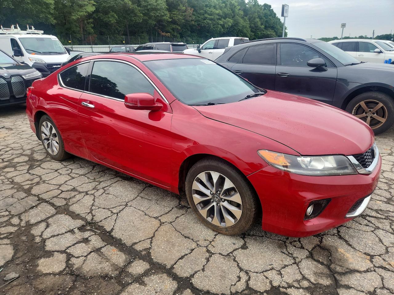 2013 Honda Accord Ex Red vin: 1HGCT1B75DA012554