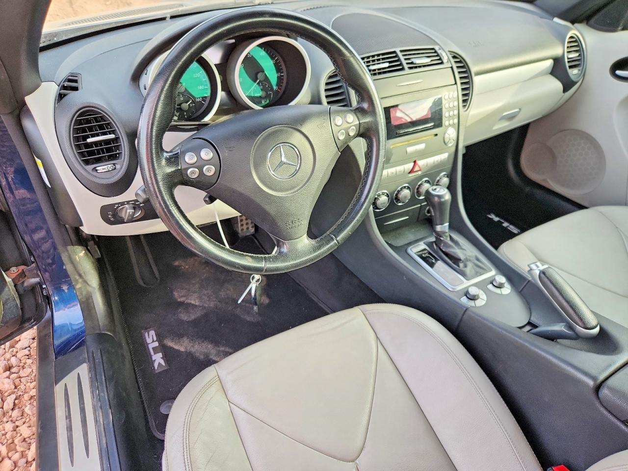 2007 Mercedes-benz Slk 280 Blue vin: WDBWK54F77F149673