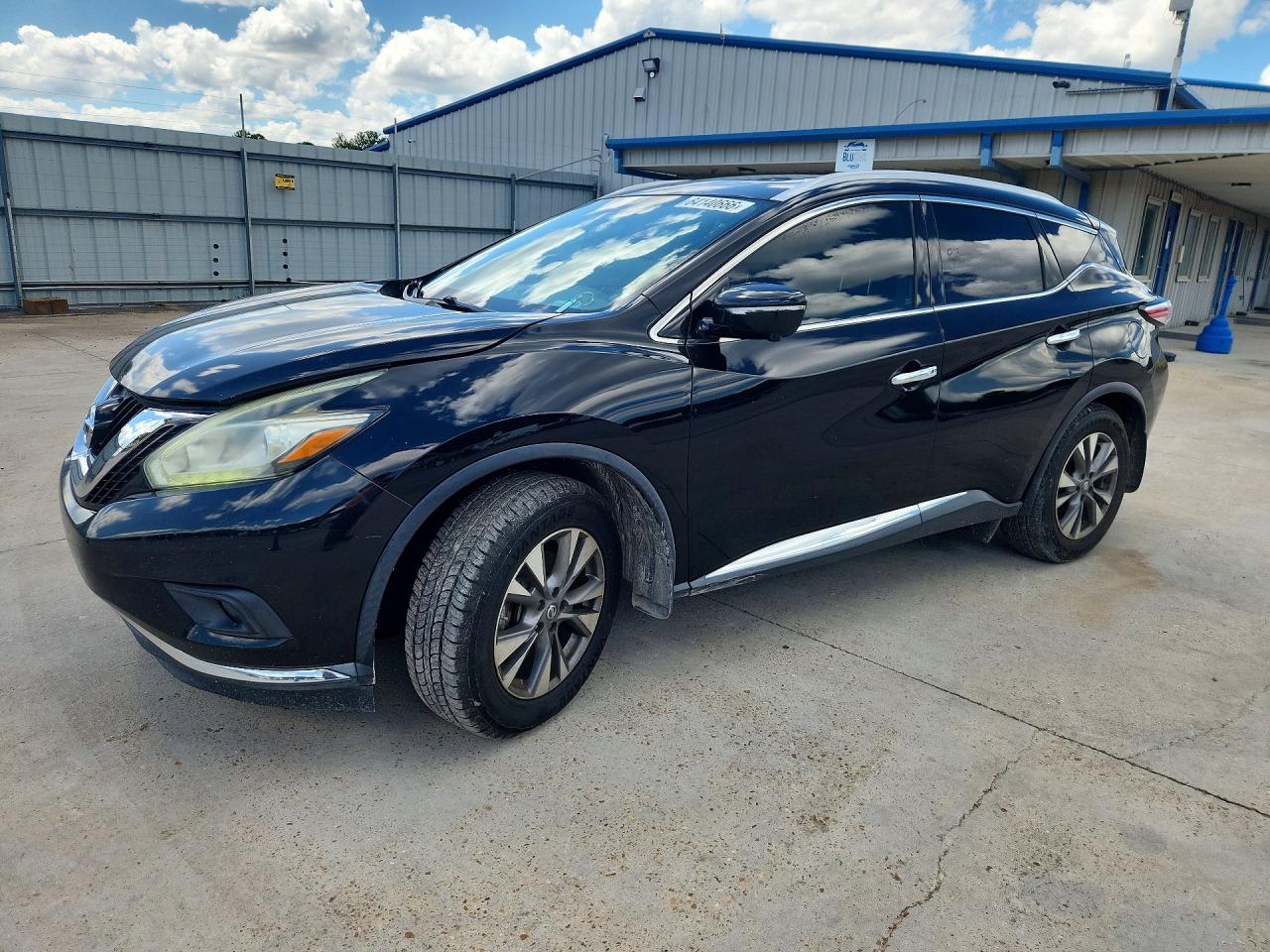 2015 Nissan Murano Sl Black vin: 5N1AZ2MGXFN240936