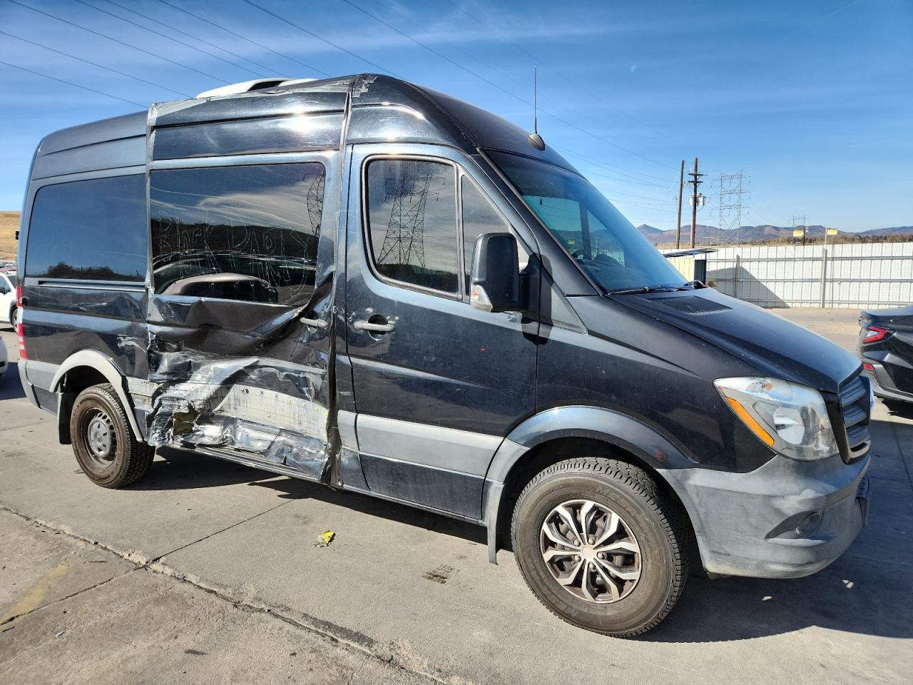 2017 Mercedes-benz Sprinter 2500 Black vin: 8BRPE7CD4HE131727