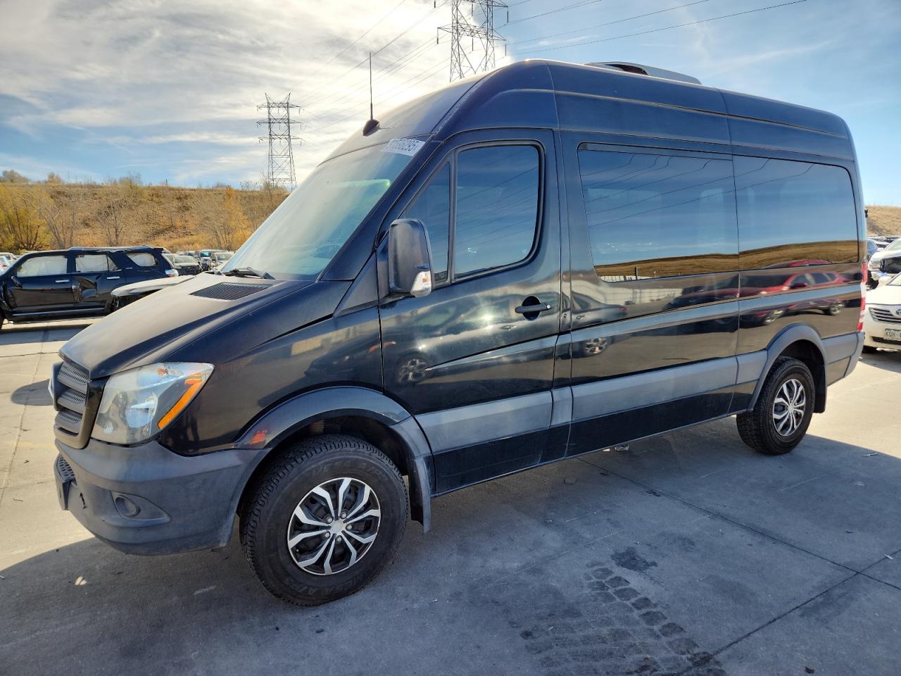 2017 Mercedes-benz Sprinter 2500 Black vin: 8BRPE7CD4HE131727