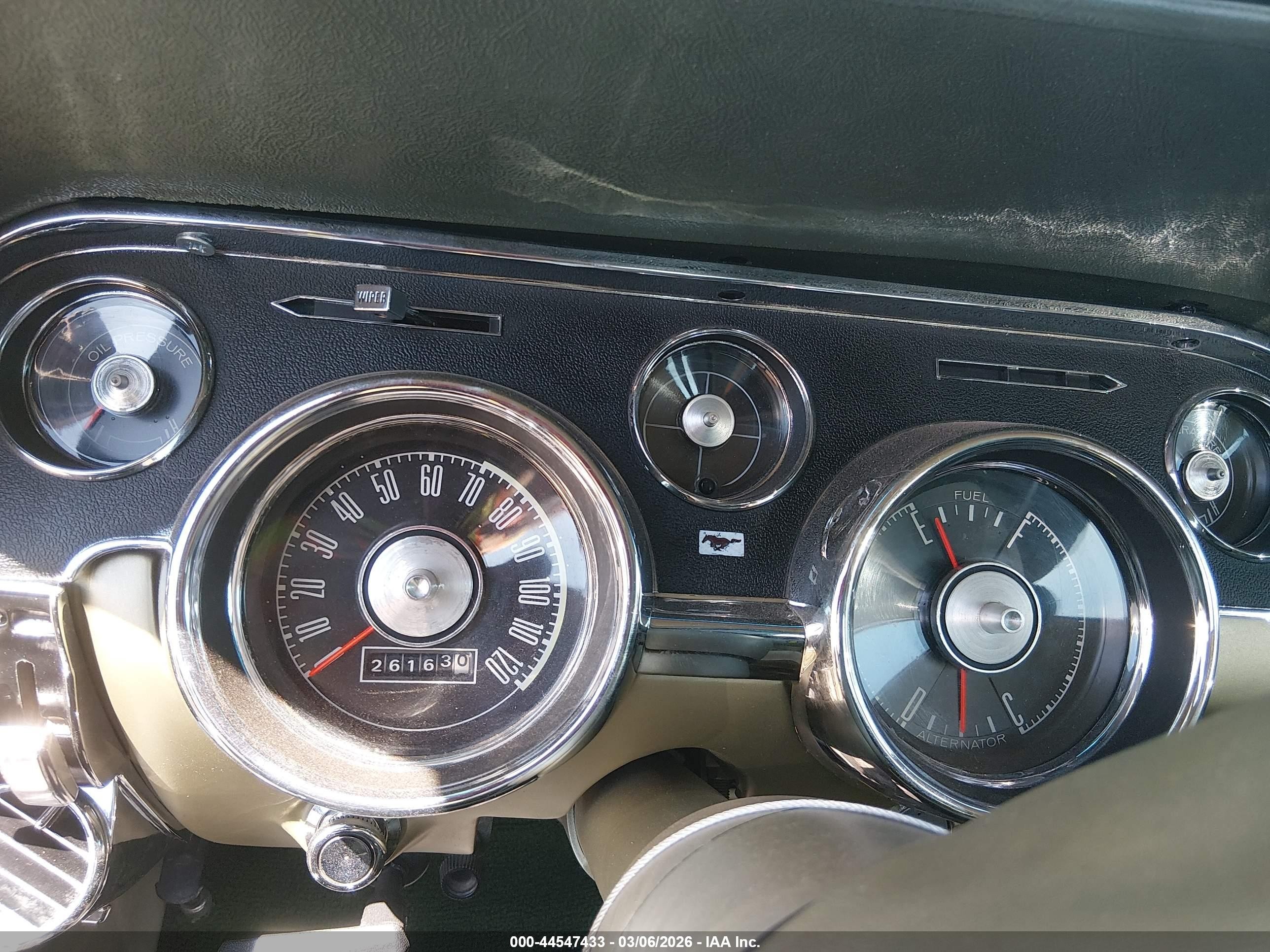 1968 Ford Mustang   Белый vin: 8R01C119376      